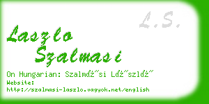 laszlo szalmasi business card